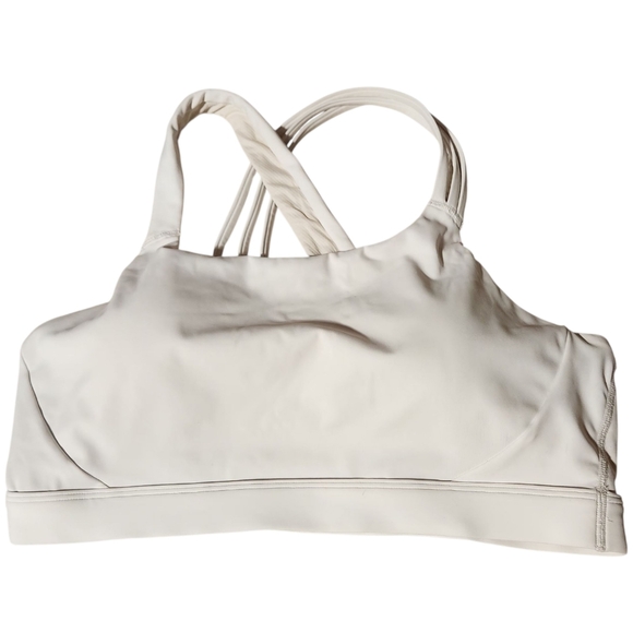 Athleta Other - Athleta Womens Sz XL Sports Bra White Criss Cross Back Removable Pads